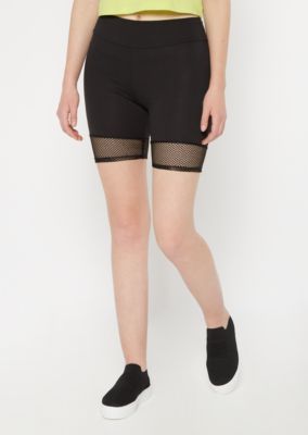 black mesh bike shorts