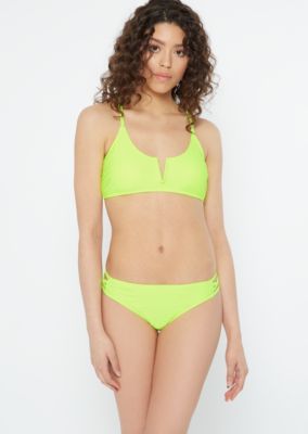 neon green swimsuit top