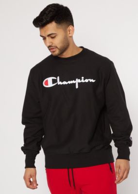 ripped embroidered champion sweatshirt