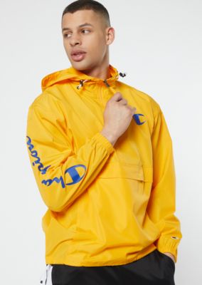 yellow champion windbreaker