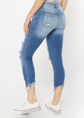 ripped medium wash jeans