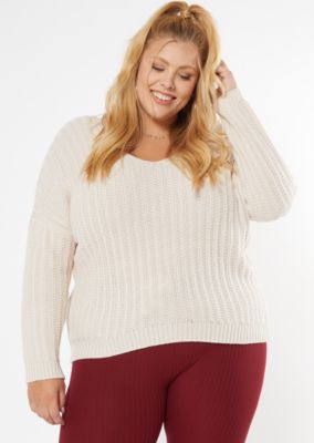plus size slouchy sweater