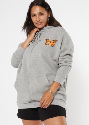 plus size zip up hoodie