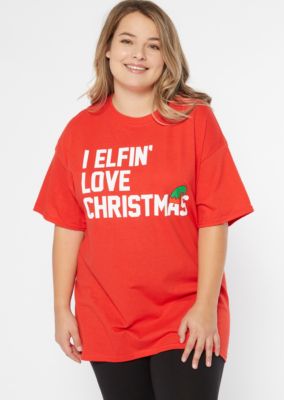 plus size christmas graphic tees