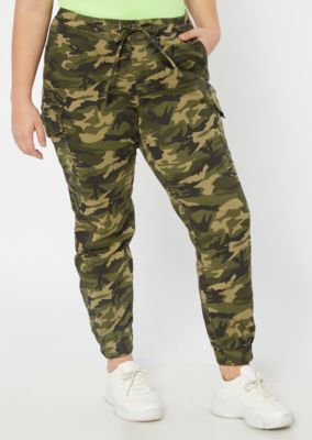 camo twill joggers