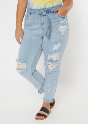 light wash high rise jeans