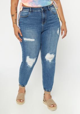 torn jogger jeans