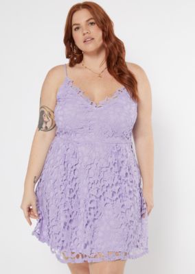 plus size lavender dress