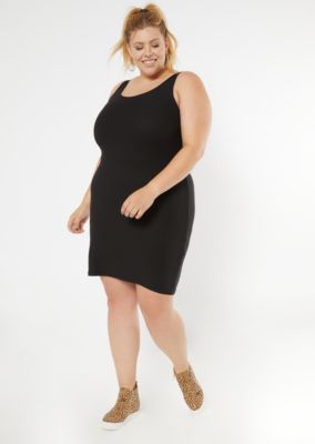 black tank top bodycon dress